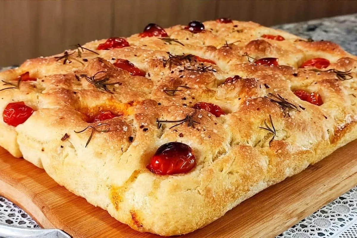 Receita de focaccia que aprendi com a minha Nonna que fica maravilhosa