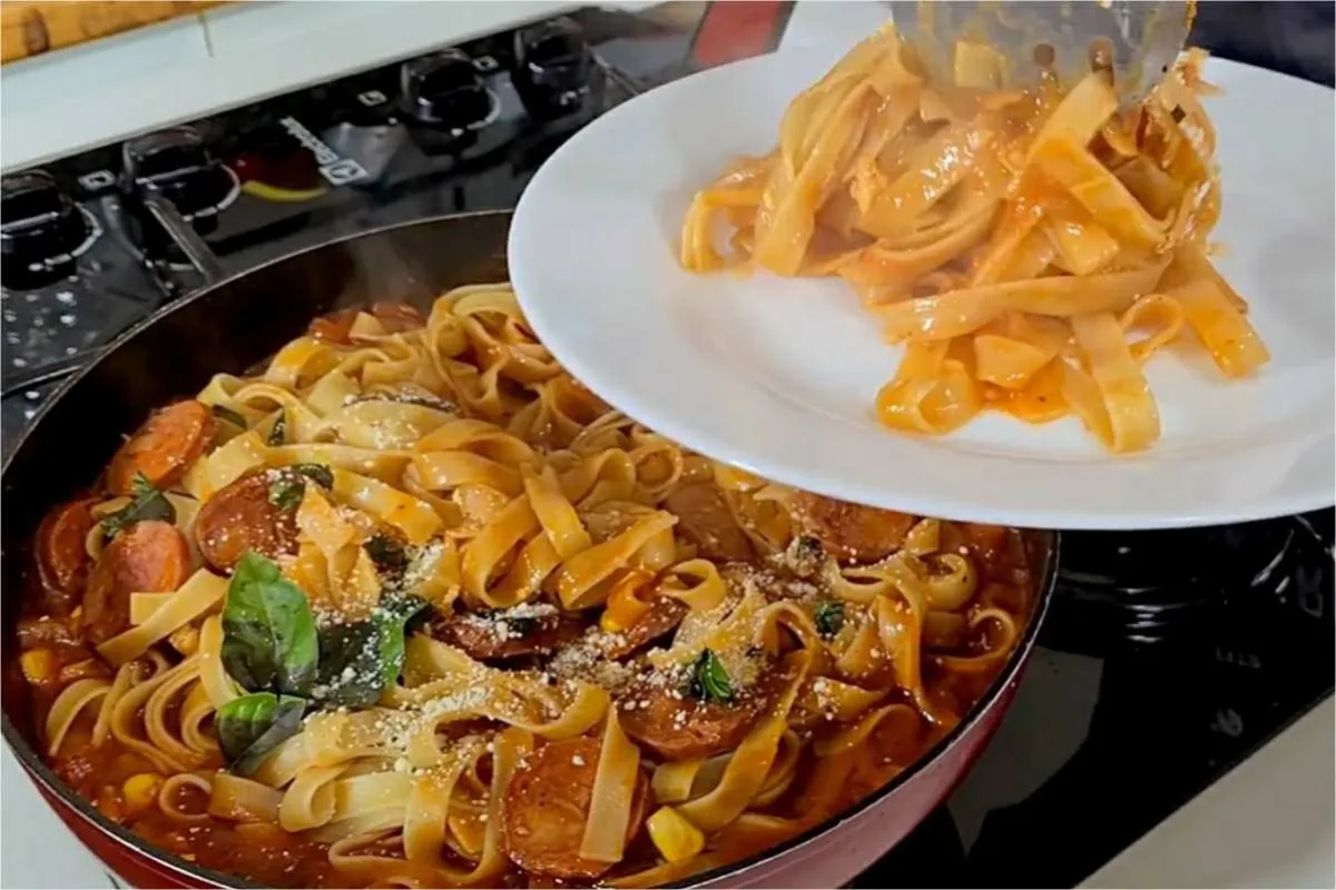 Receita de macarronada bem completa e dá para fazer sem tomar muito seu tempo