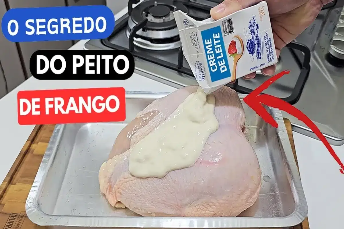Receita de peito de frango com um segredo especial para ficar suculento e bem gostoso