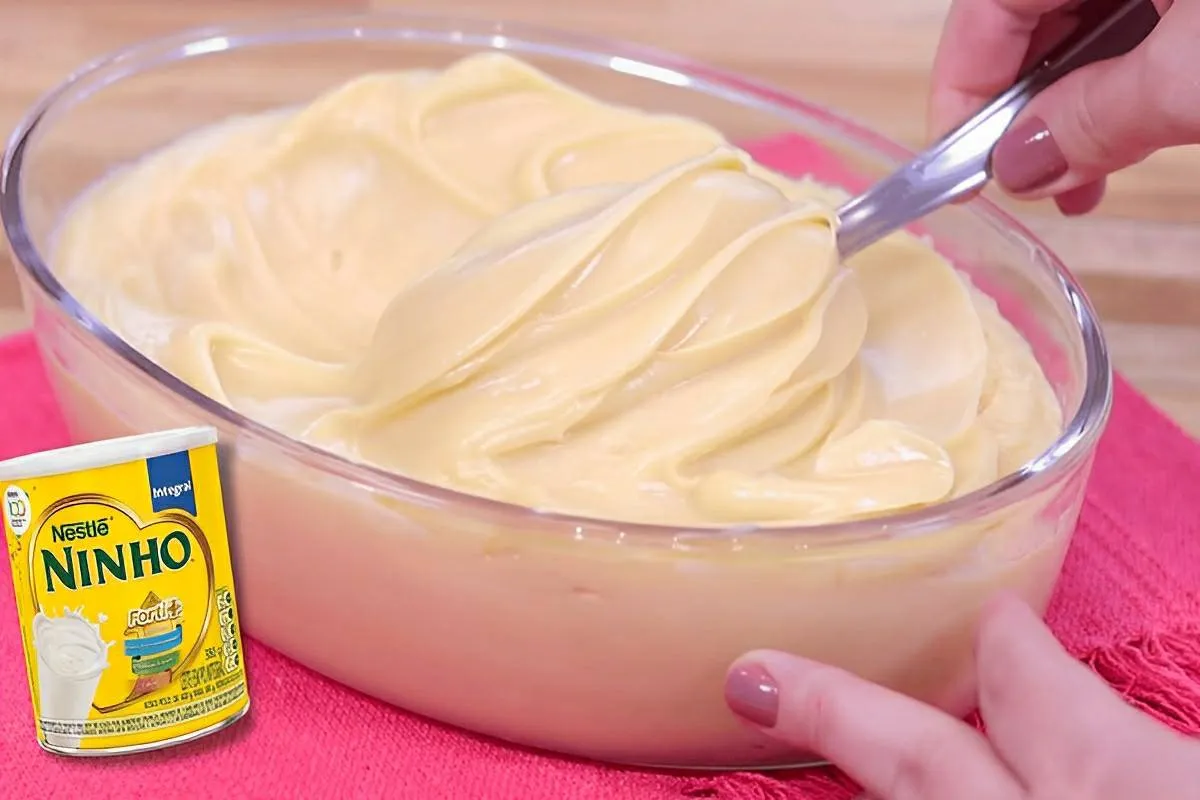 Recheio de leite ninho trufado cremoso e delicioso perfeito para rechear bolos ou comer de colher