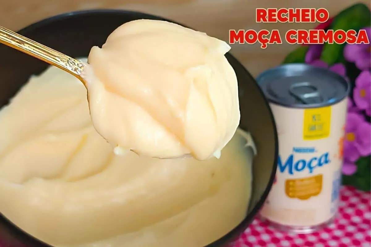 Recheio moça cremosa muito fácil para você fazer bolos e sobremesas