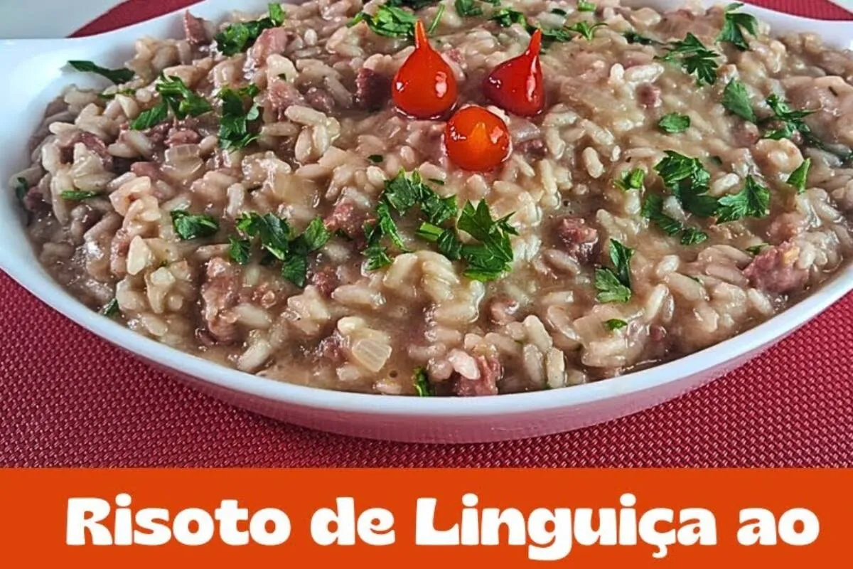 Risoto de linguiça ao vinho: para você preparar um jantar especial para sua família