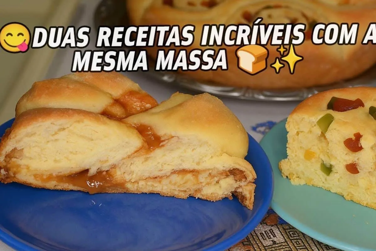 Rosca de frutas e trança de doce de leite: a receita que derrete na boca de tão macia
