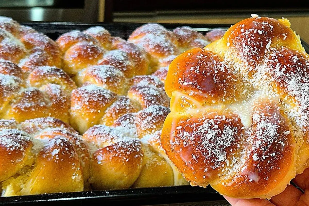 Rosquinha assada e recheada bem fofinha e deliciosa para servir no café ou lanche
