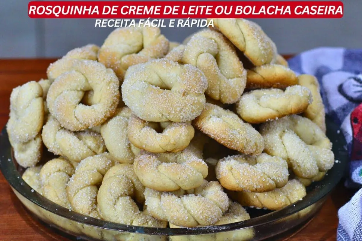 Rosquinha de creme de leite: fica crocante por fora e macia por dentro que derrete na boca