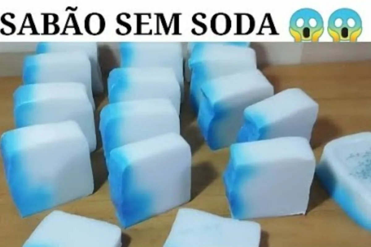 Sabão caseiro sem soda que fica super duro e rende várias barras