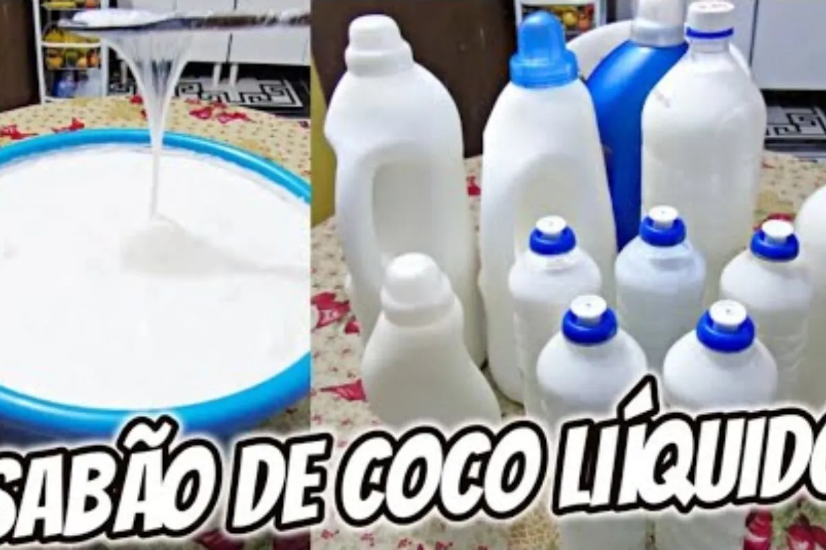 Sabão de coco caseiro concentrado para deixar suas roupas ainda mais perfumadas