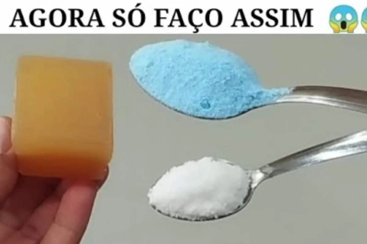 Sabão em pasta caseiro com sal e sabão em pó, limpa muito e é fácil de preparar