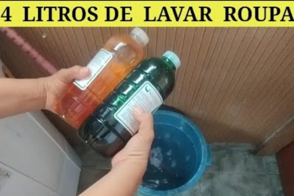 Sabão líquido para lavar roupa caseiro: só três ingredientes e fiz 24 litros