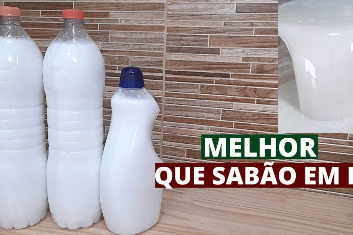 Sabão líquido para roupas que rende bastante e limpa bem as roupas mais encardidas