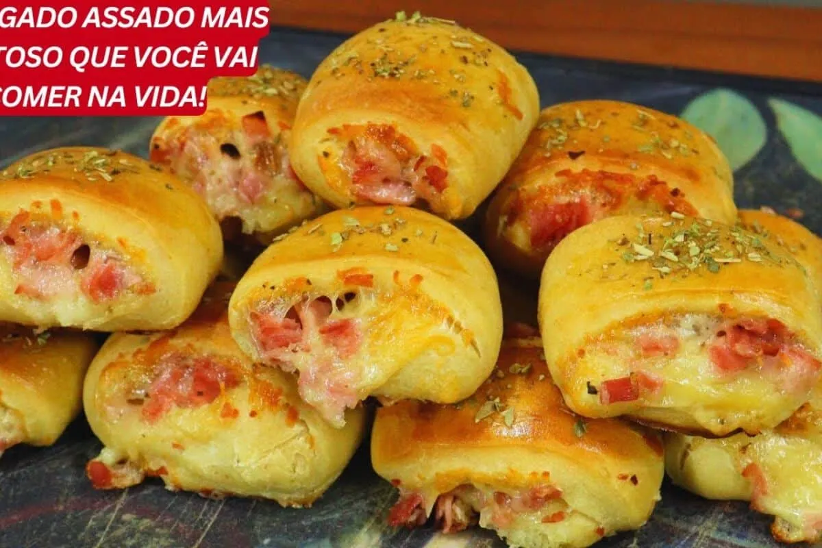 Salgado assado gostoso que vai ser o melhor que você vai comer na hora do lanche
