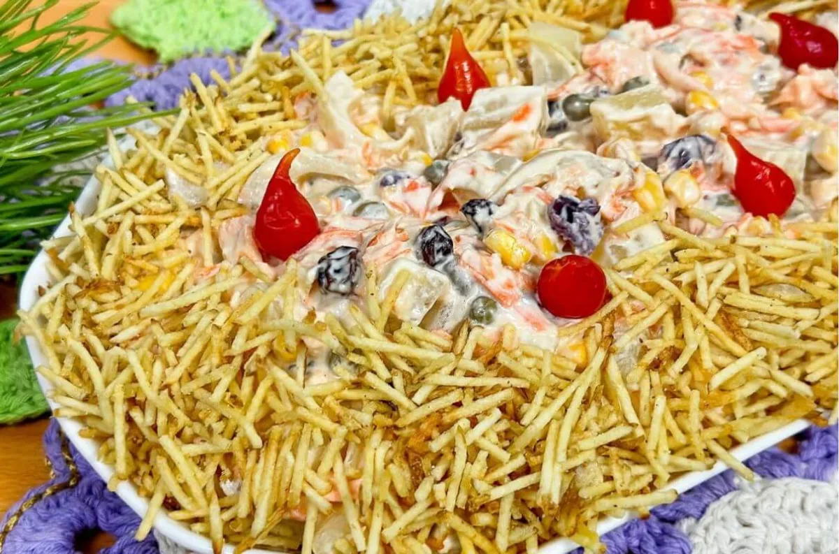 Salpicão sem frango para combinar perfeitamente com tudo no seu Natal