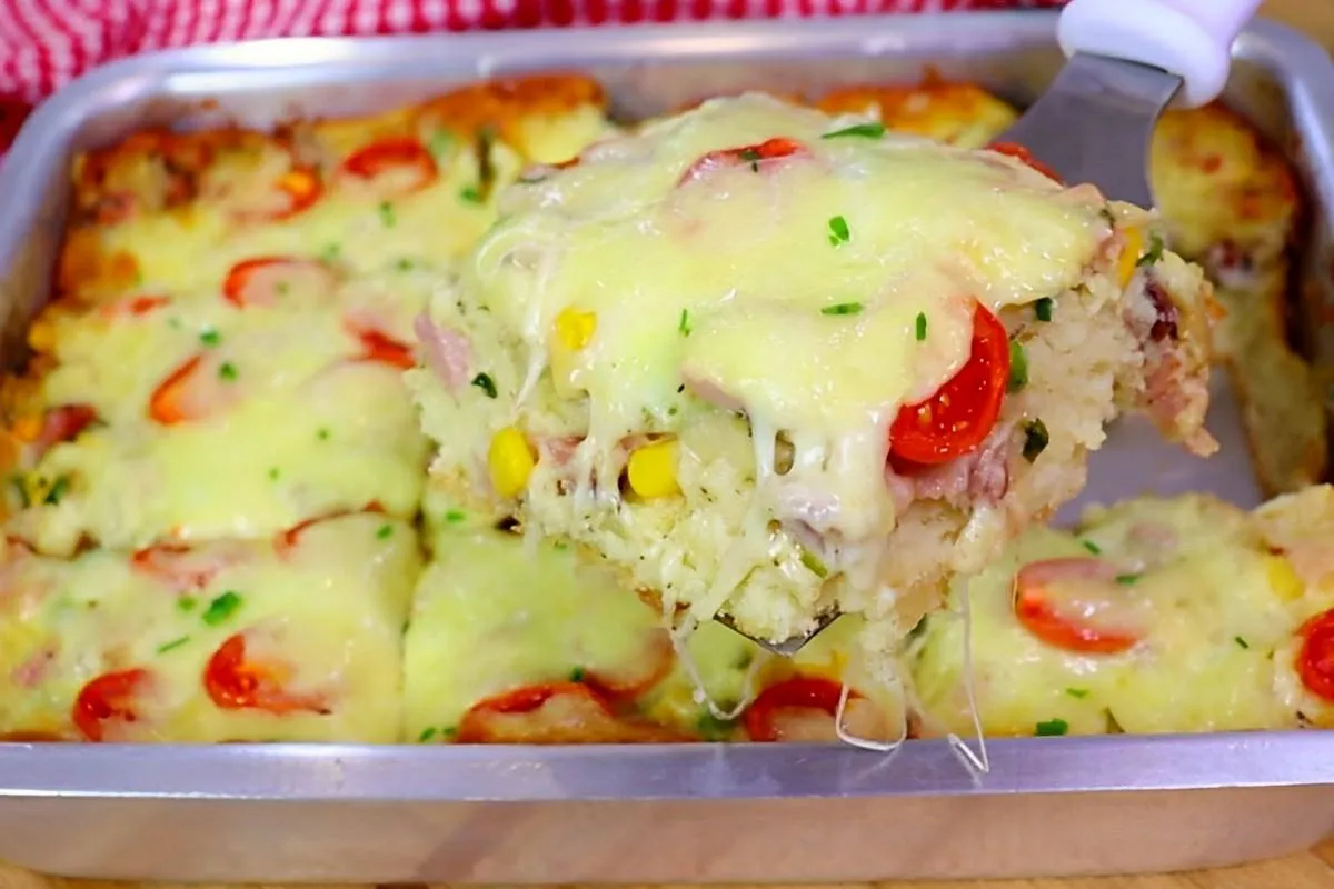 Se você tem arroz de ontem pode fazer essa deliciosa torta de arroz cozido e evitar  desperdício