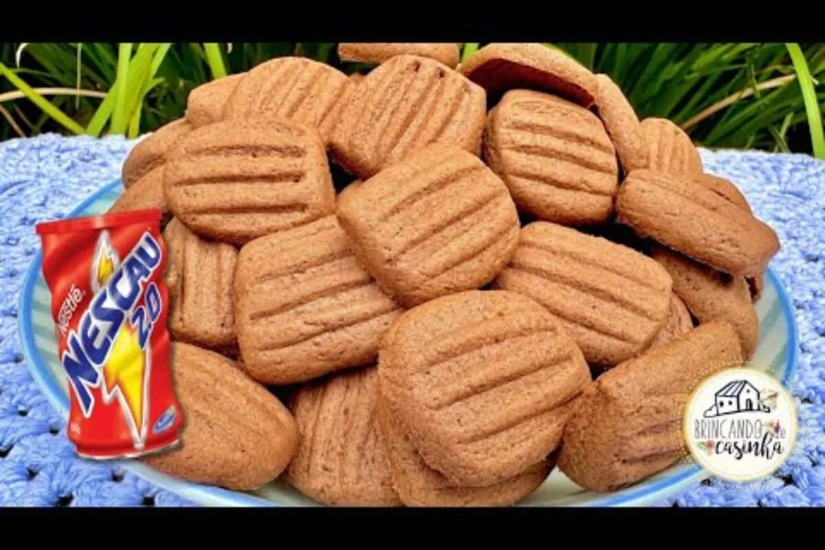 Sequilho de Nescau sem farinha de trigo, um biscoitinho caseiro que derrete na boca