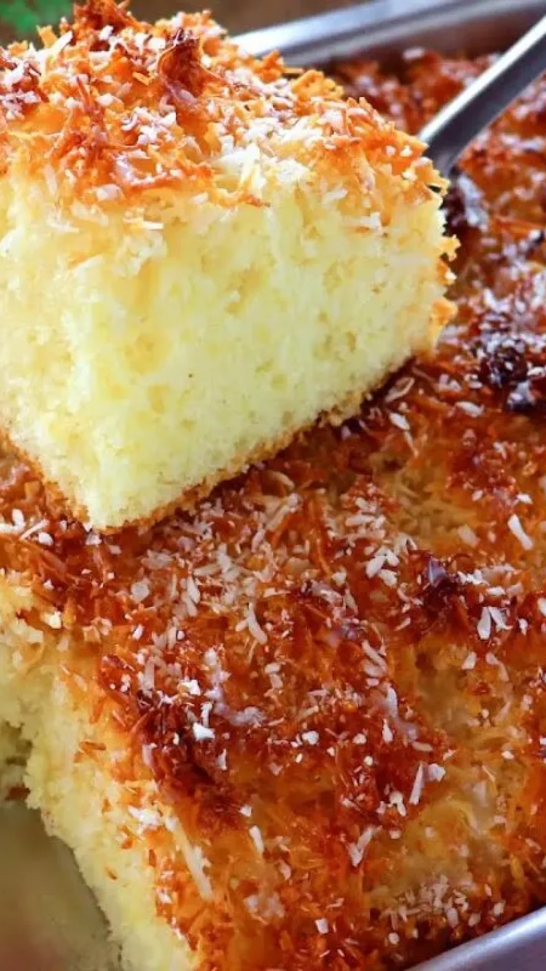 Bolo cuca de coco fofinho e com sabor de quero mais
