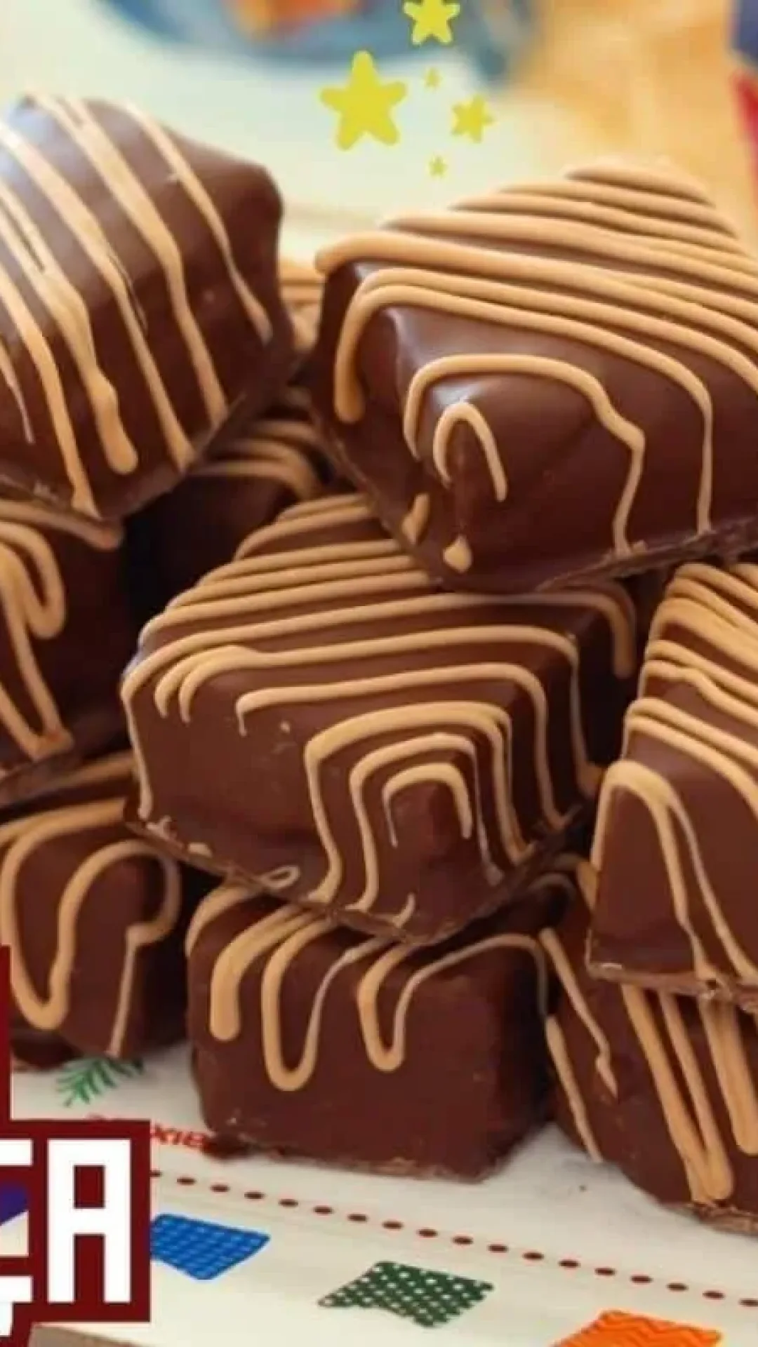 Bombom pé de moça com casquinha crocante e recheio cremoso de doce de leite