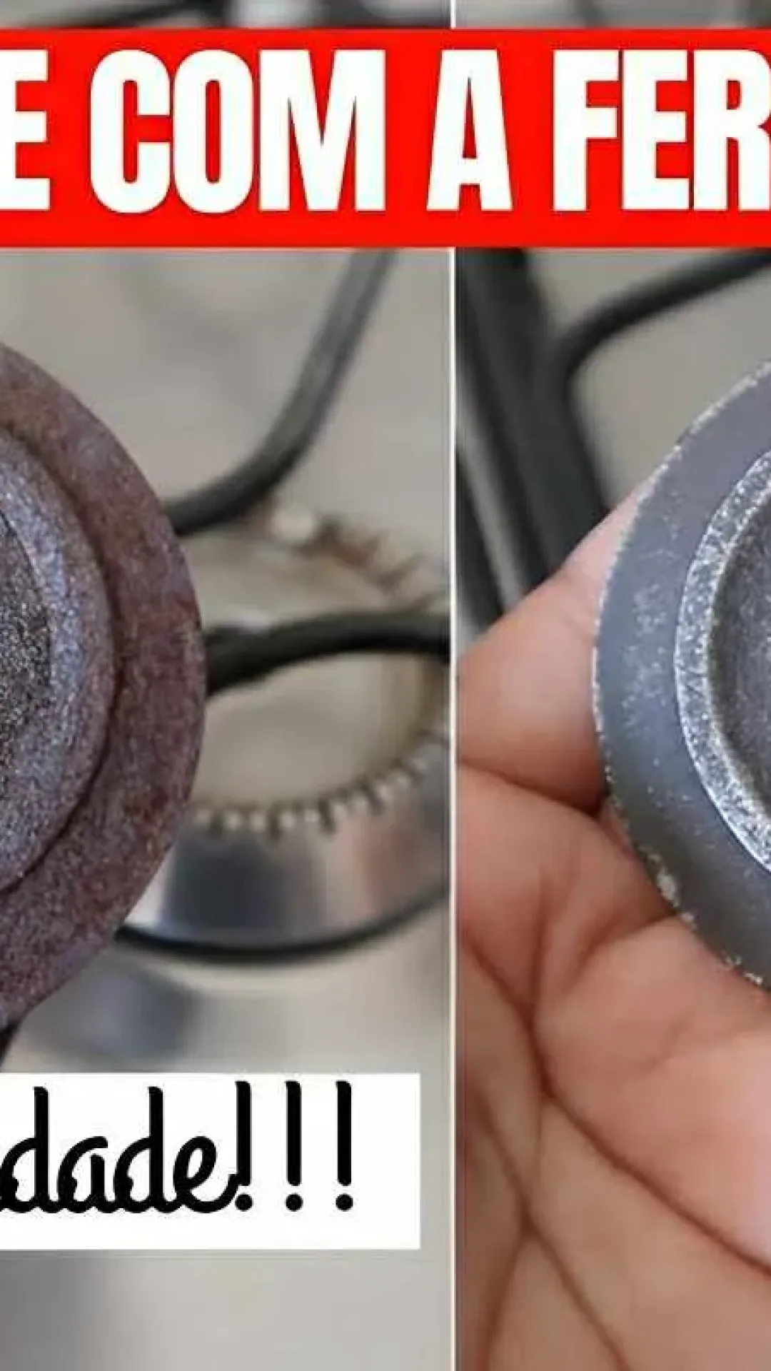 Como tirar ferrugem das bocas do fogão usando 2 ingredientes que você sempre tem em casa