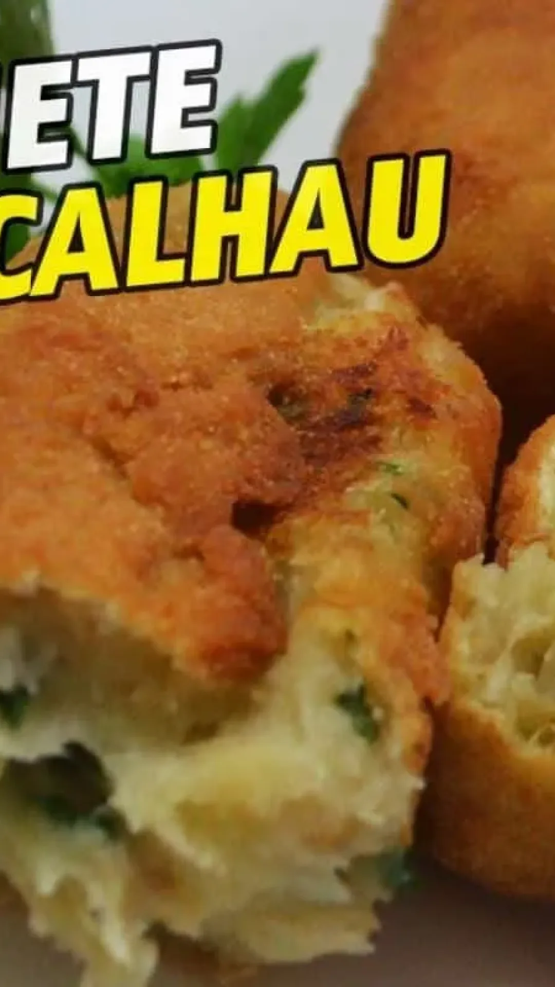Croquete de bacalhau com casquinha crocante: gostoso igual bolinho de lanchonete