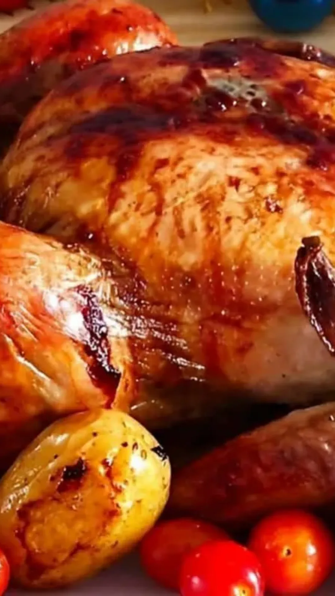 Frango assado com batatas o prato perfeito para uma ceia de natal completa e deliciosa