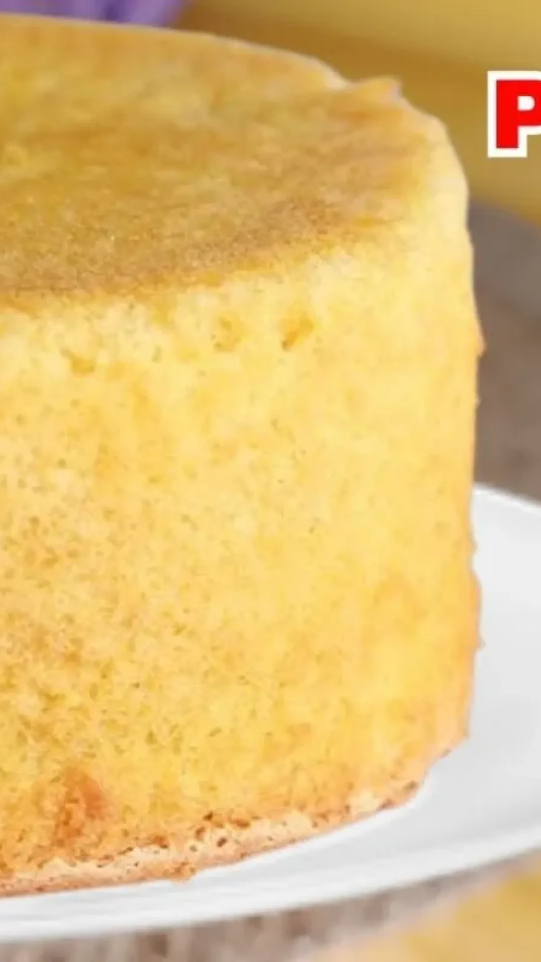 Pão de ló com apenas 3 ingredientes leve, simples e uma textura surpreendente