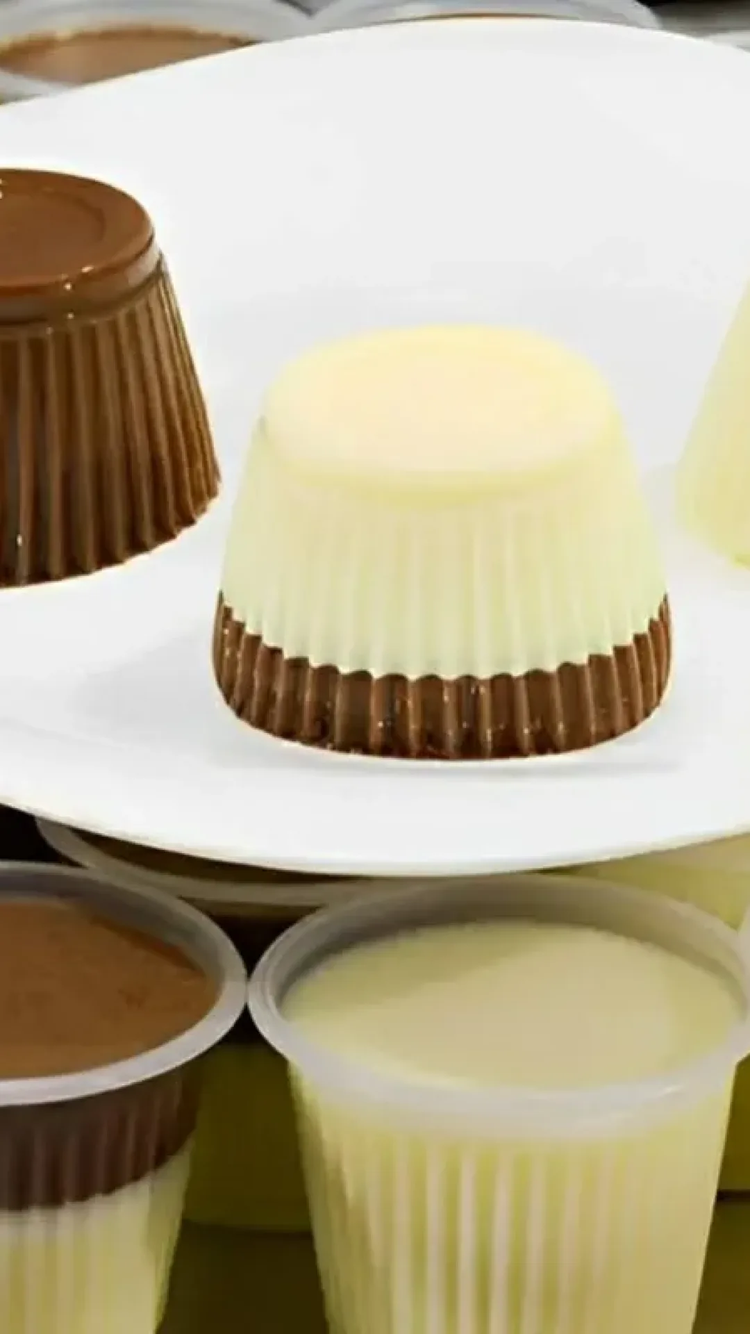 Pudim de Leite Ninho com chocolate no copinho uma sobremesa fácil e deliciosa para o dia dos namorados