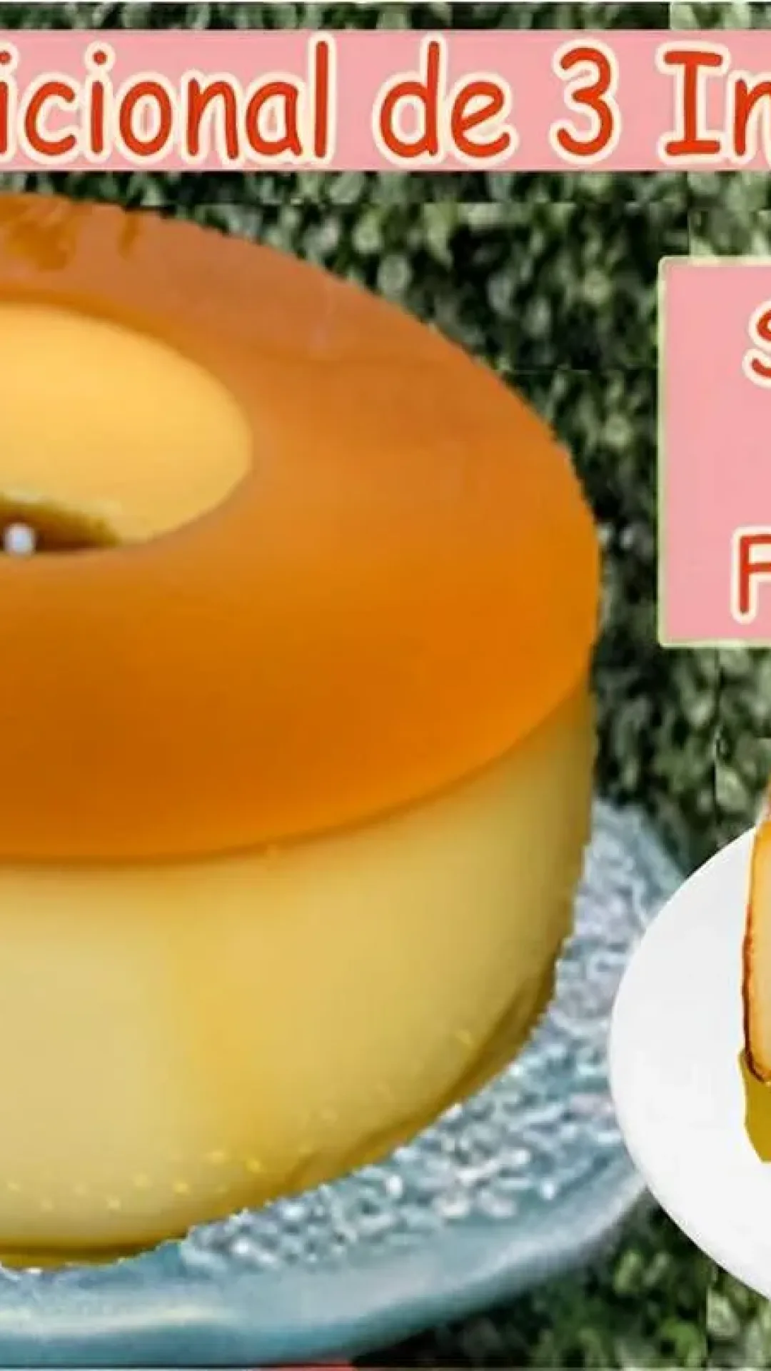 Pudim tradicional feito com 3 ingredientes a sobremesa perfeita para o fim de semana