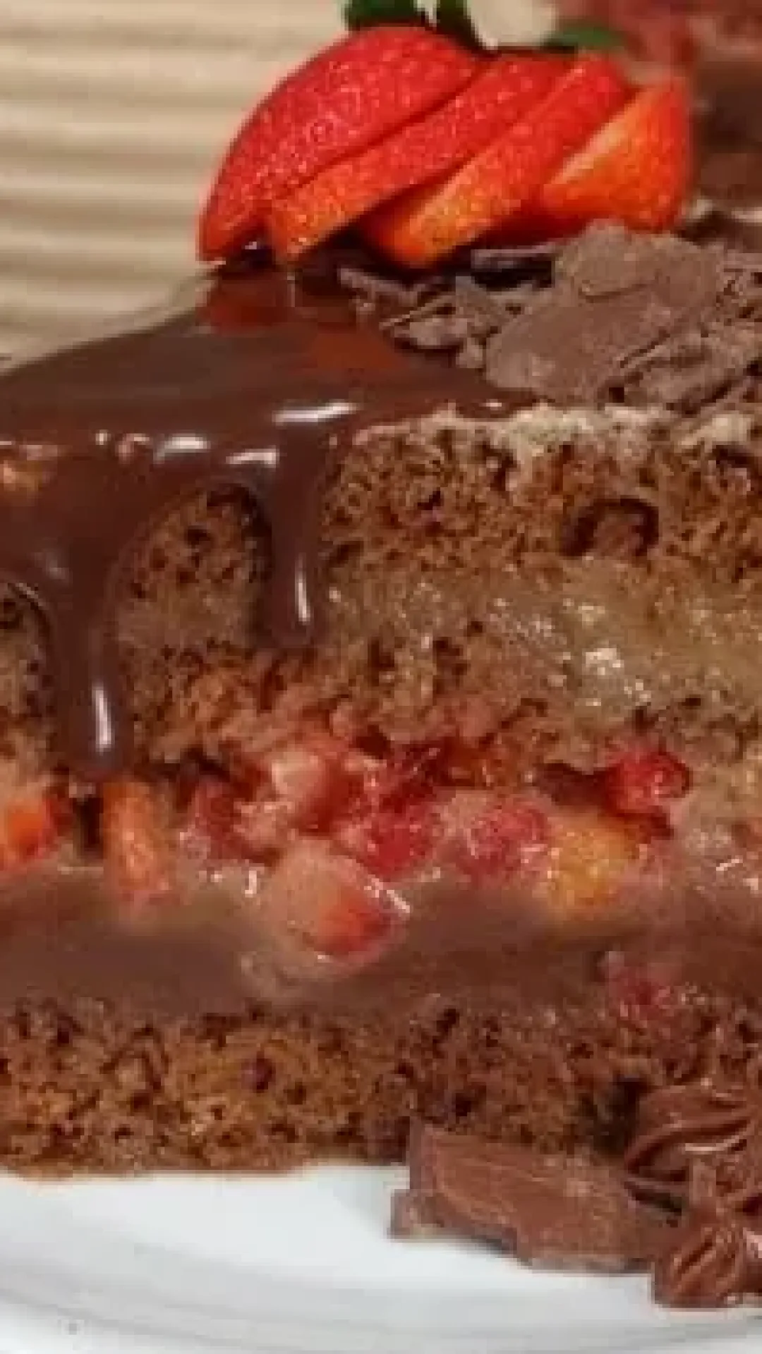 Recheio de Morango com Chocolate