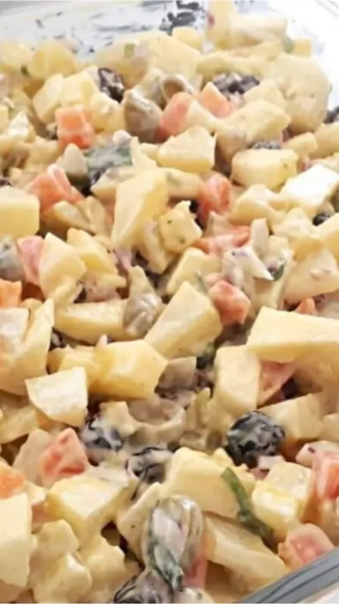Salada de maionese de natal fica cremosa e super saborosa