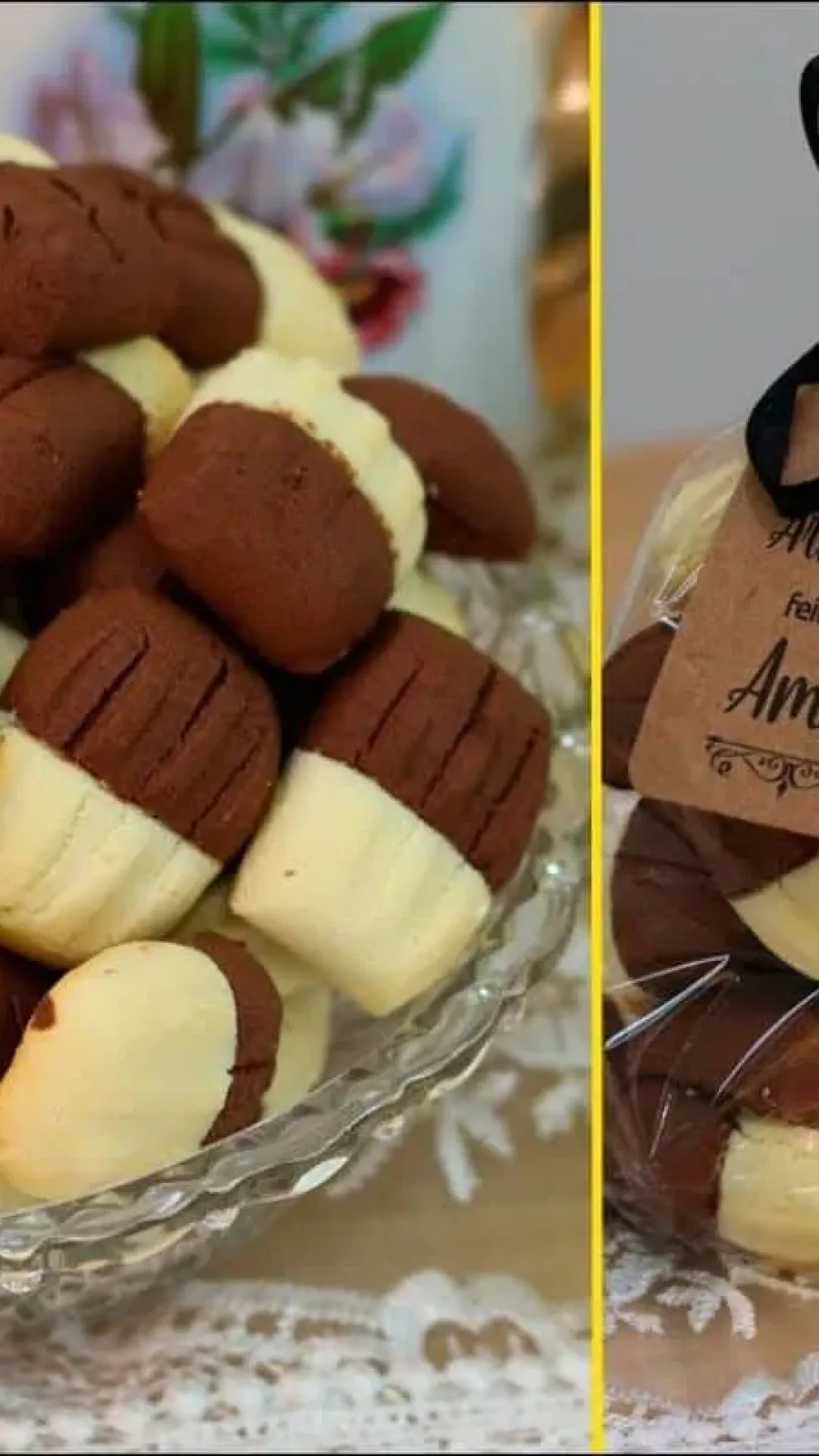 Sequilho de leite ninho com chocolate que desmancha na boca