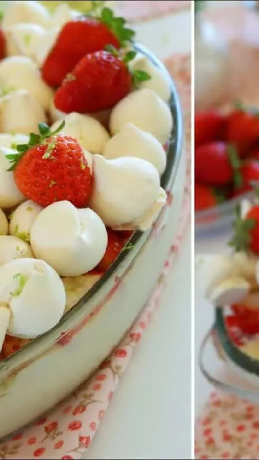 Sobremesa refrescante e fácil: mousse de limão com morangos que leva poucos ingredientes