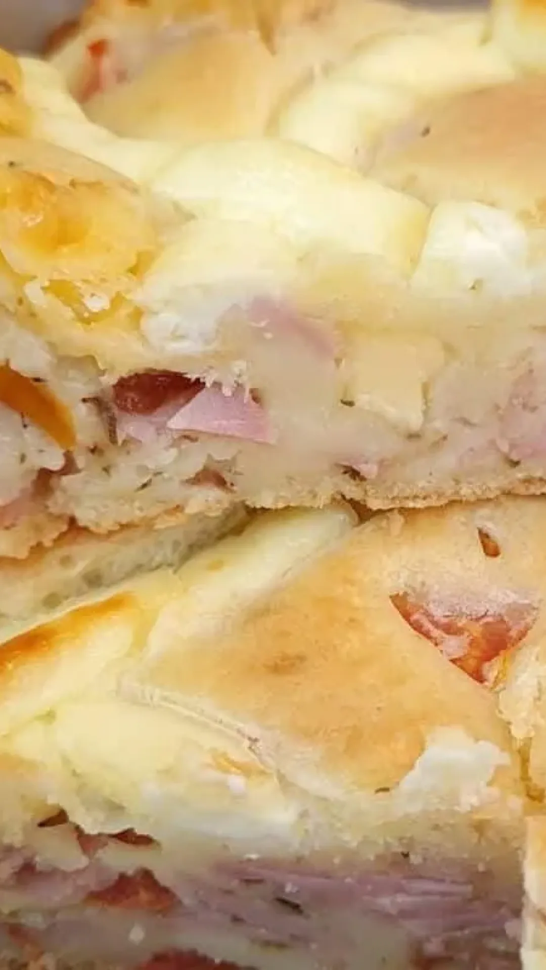 Torta de cebola com presunto e queijo feita no liquidificador sem complicação nenhuma