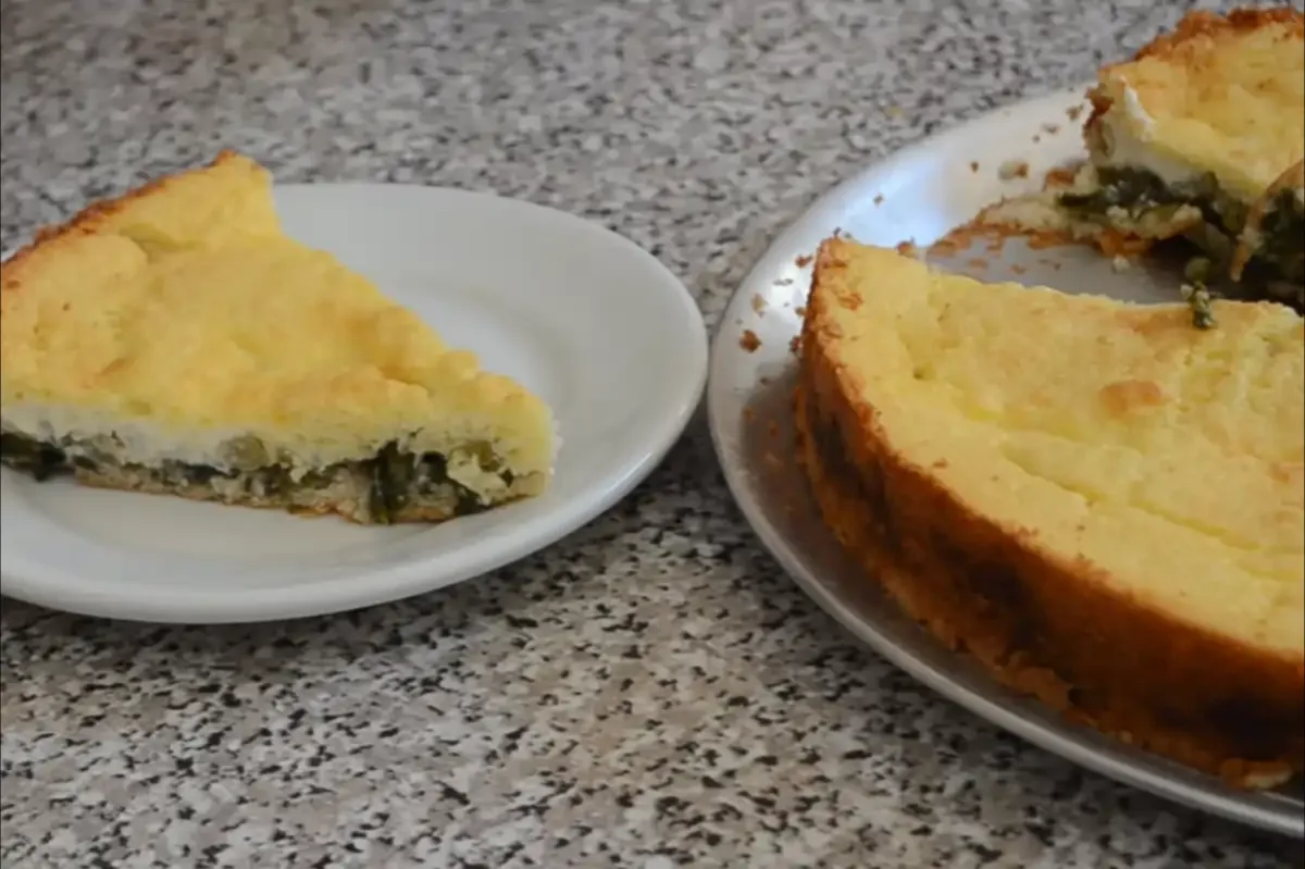 Torta cremosa de arroz: feita com escarola, surpreendente no sabor e ótima para aproveitar sobras