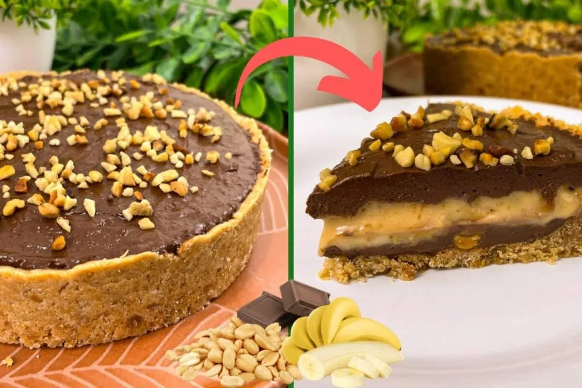 Torta de amendoim com chocolate sem glúten e sem leite: sobremesa deliciosa para a dieta