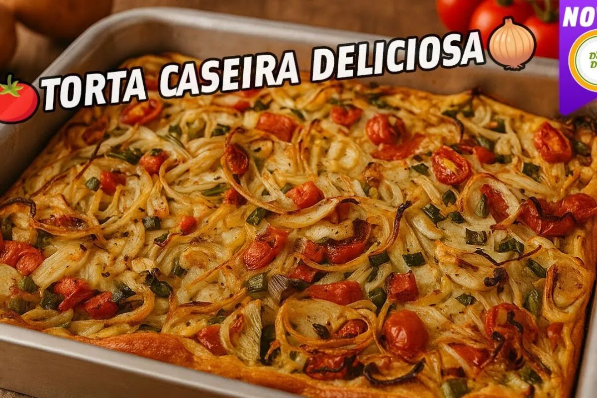 Torta de cebola muito fofa e saborosa: uma opção de lanche simples e bem econômica