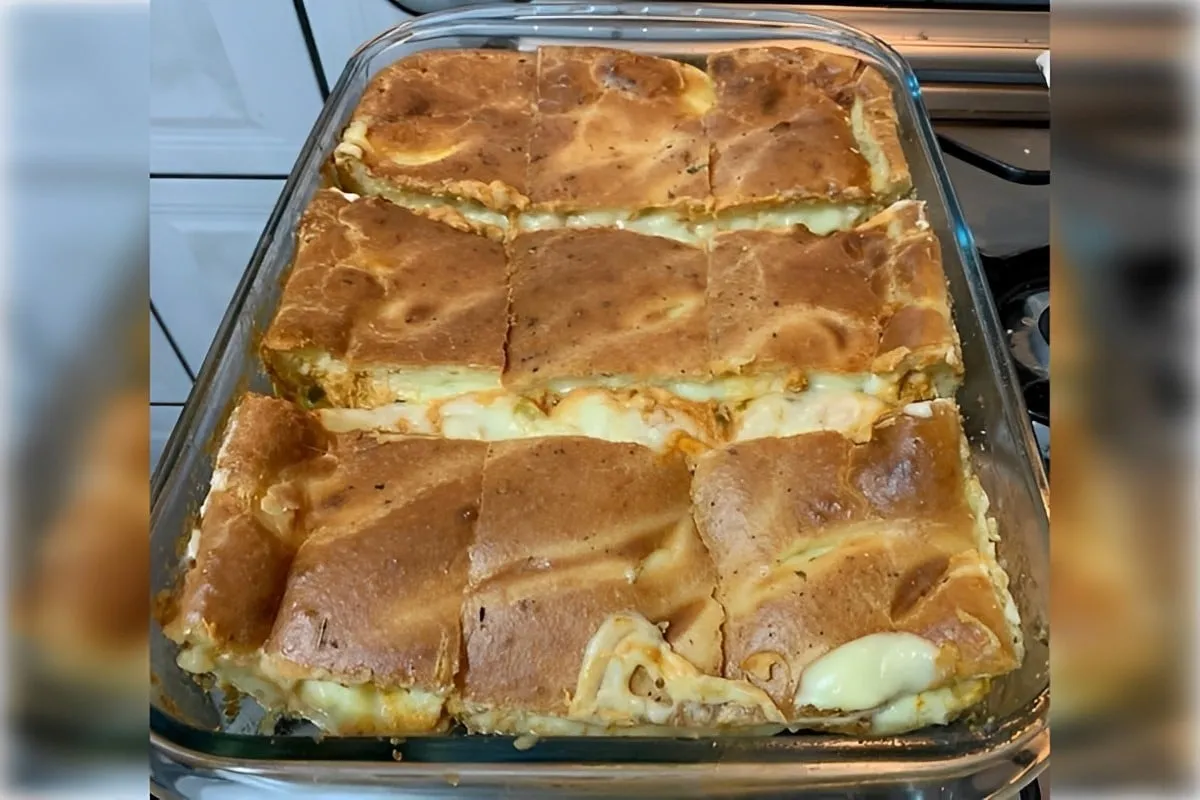 Torta de frango com requeijão e muçarela feita no liquidificador e fica uma delícia