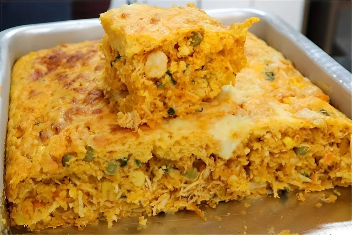 Torta de frango mesclada até quem não sabe cozinhar consegue fazer essa delícia