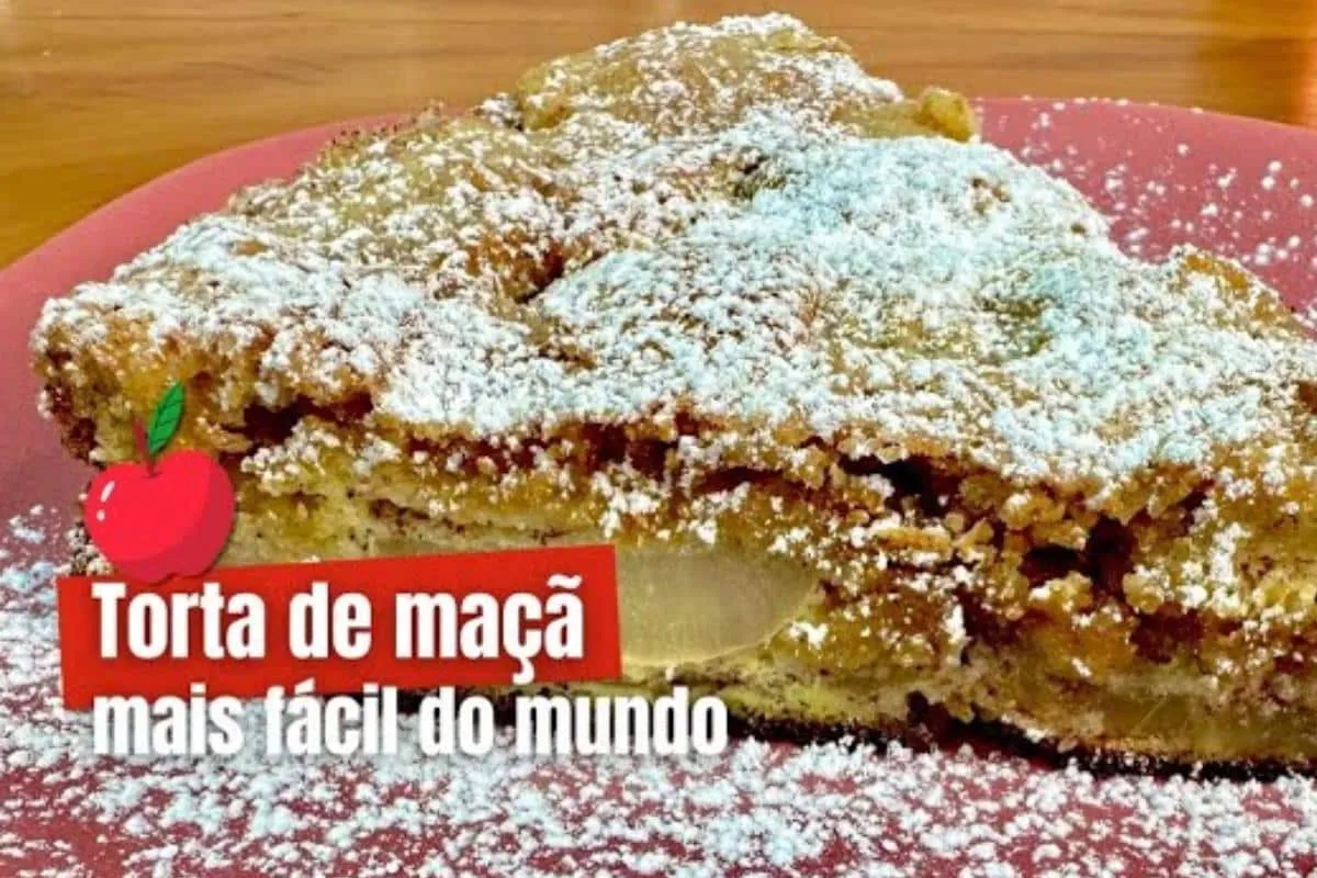 Torta de maçã alemã que fica ótima em qualquer refeição do seu natal
