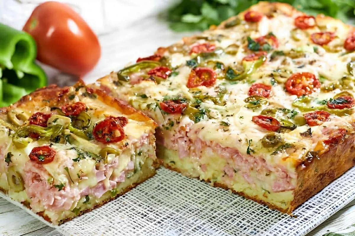 Torta de presunto e queijo um lanche rápido e prático para fazer ainda hoje