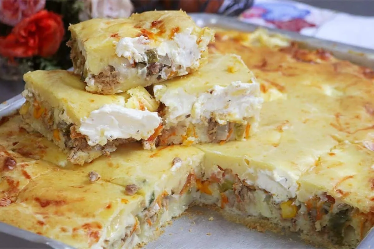 Torta de sardinha feita no liquidificador fofinha fácil e cheia de sabor