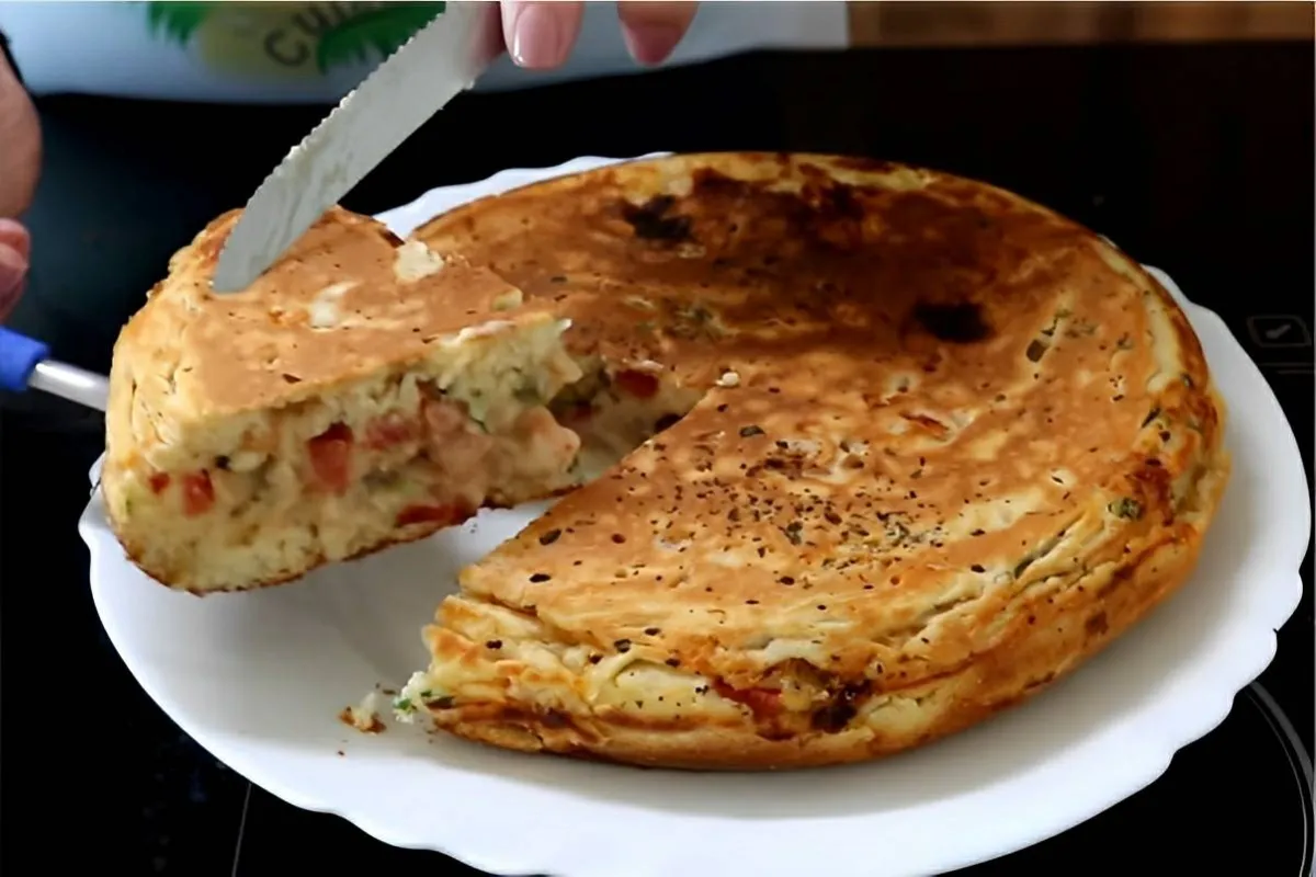Torta de sardinha na frigideira uma torta prática que fica pronta em minutos