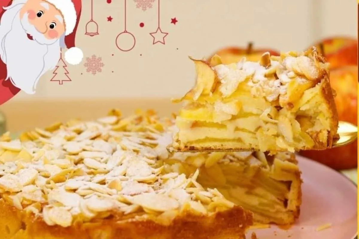 Torta natalina de maçã uma verdadeira delícia para enfeitar sua mesa de ceia