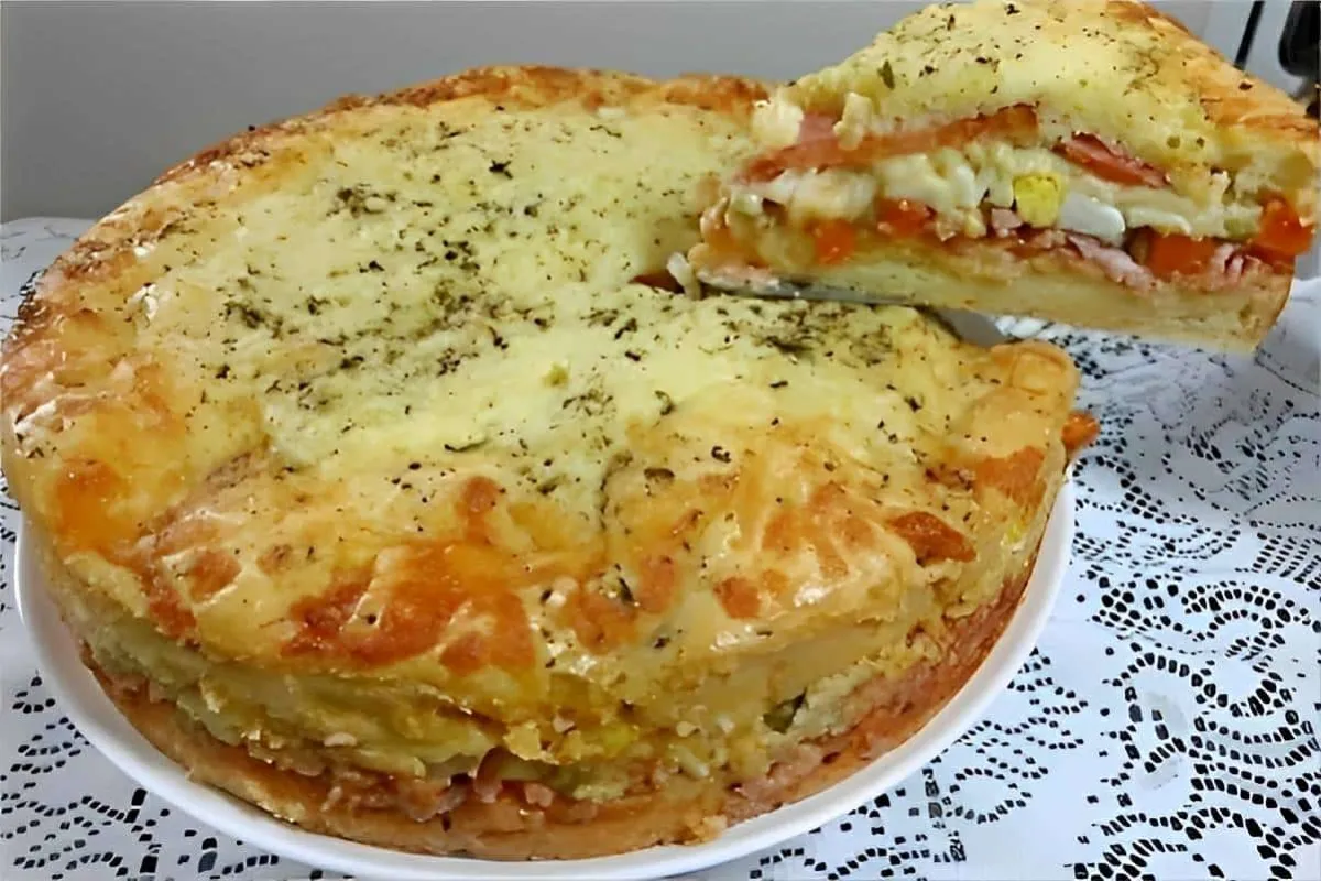 Torta portuguesa fácil feita com ingredientes que você tem em casa a massa derrete na boca