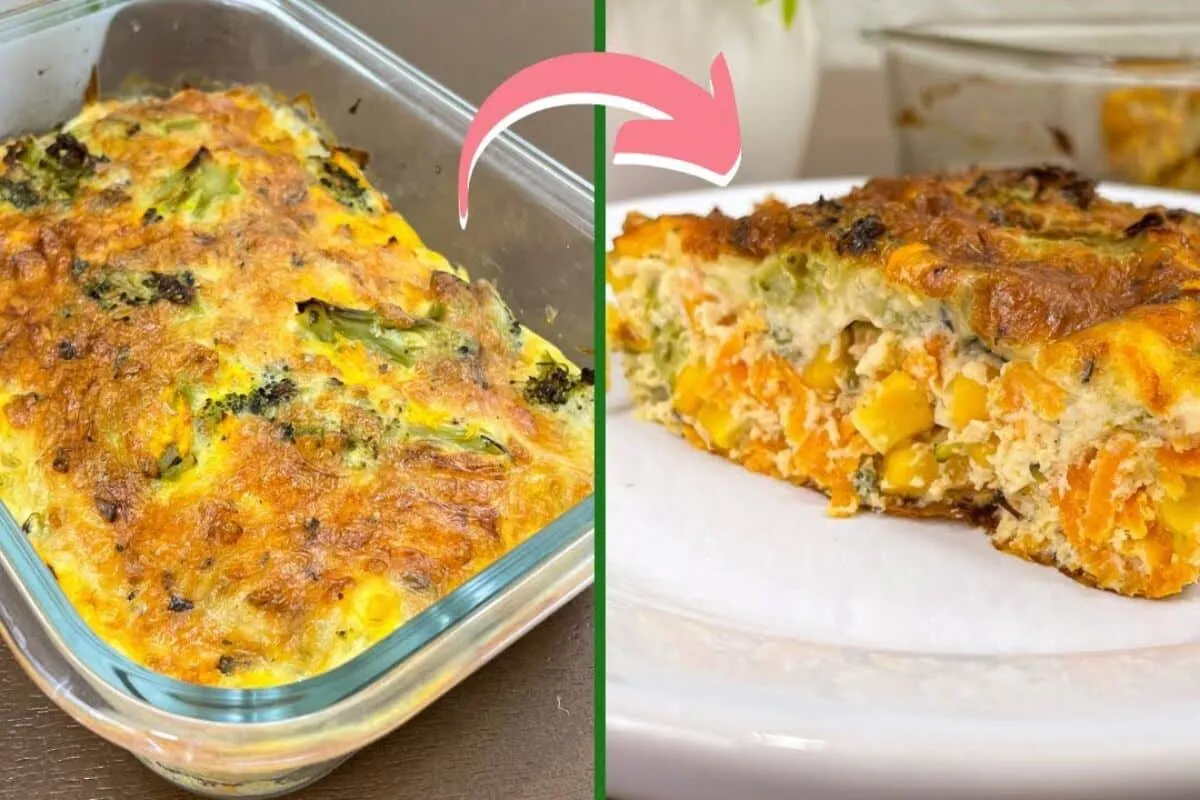 Tortinha de legumes, uma receita leve e muito nutritiva, ideal para um jantar rápido e saudável