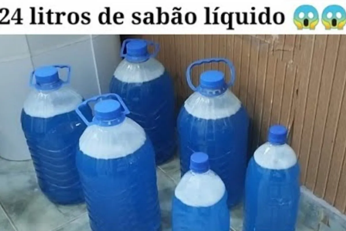 Veja como fazer sabão líquido caseiro que rende quantidade para o mês inteiro gastando bem pouco