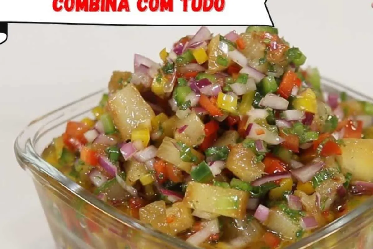 Vinagrete de churrasco: esse é o mais temperadinho e gostoso que já experimentei